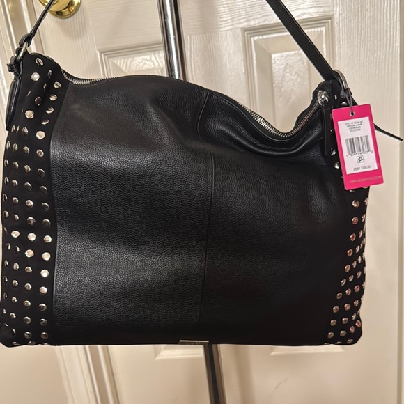 Vince Camuto Black Studded Hobo Bag/ Large Clutch 18 x11 - Picture 1 of 3